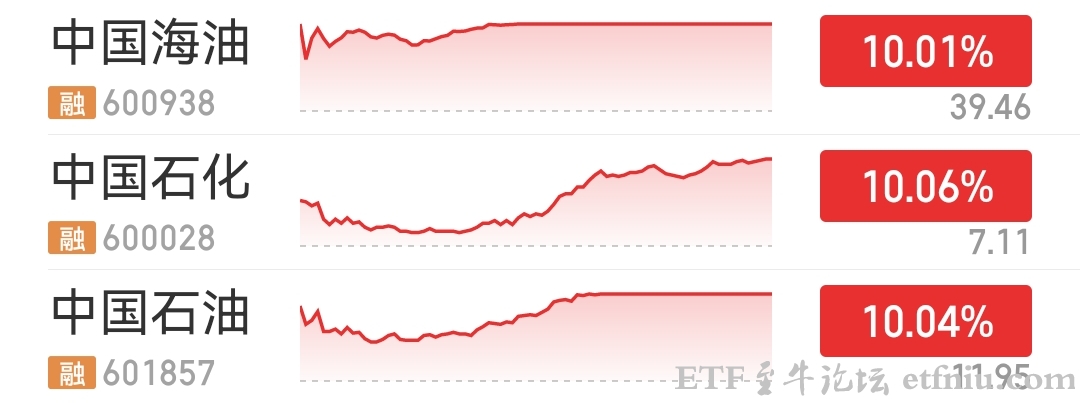 历史首次,"三桶油"全部涨停