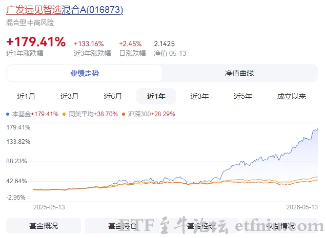 广发远见智选混合A\C,年内净值翻倍,超八成偏股基金年内获正收益