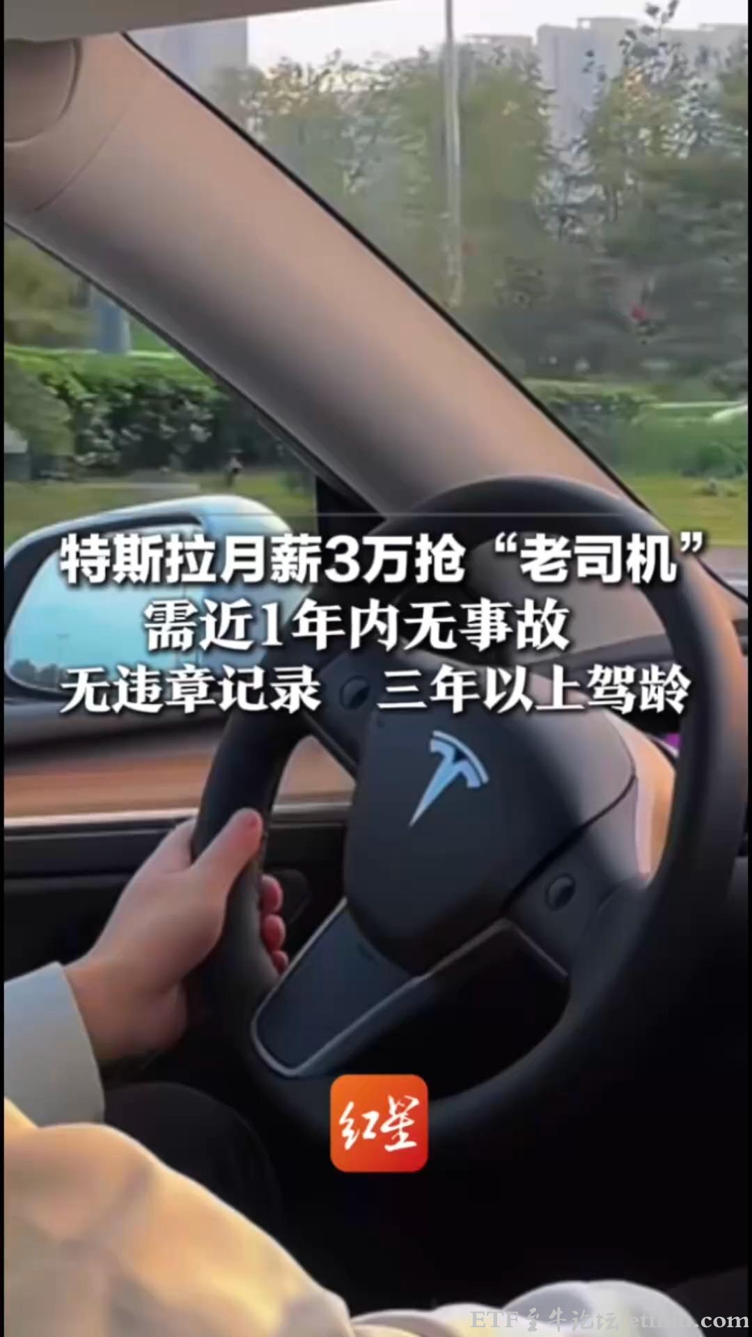 特斯拉监督版FSD入华,特斯拉月薪3万抢"老司机"(视频)